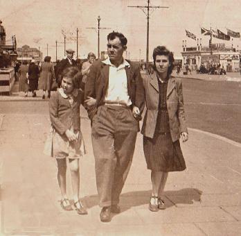 Kathleen Mary Cook, nee Kenny with her husband Richard and daughter Kathleen Mary