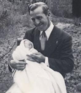Christy Kenny with his daughter, Sue, 1955