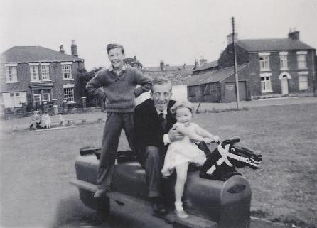 Christy Kenny with his son, Peter, and daughter, Sue, 1958