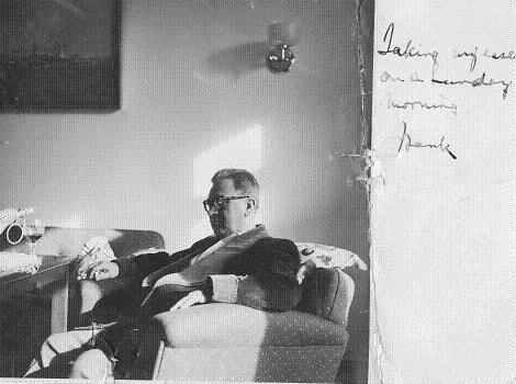 Frank Kenny relaxing at home