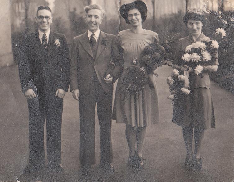 Centre - Maurice and Joan Kenny, left, Philip Dennis right Lily (Veronica) Kenny