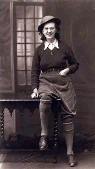 Sheila Moorcroft, nee Kenny, as a Land Girl